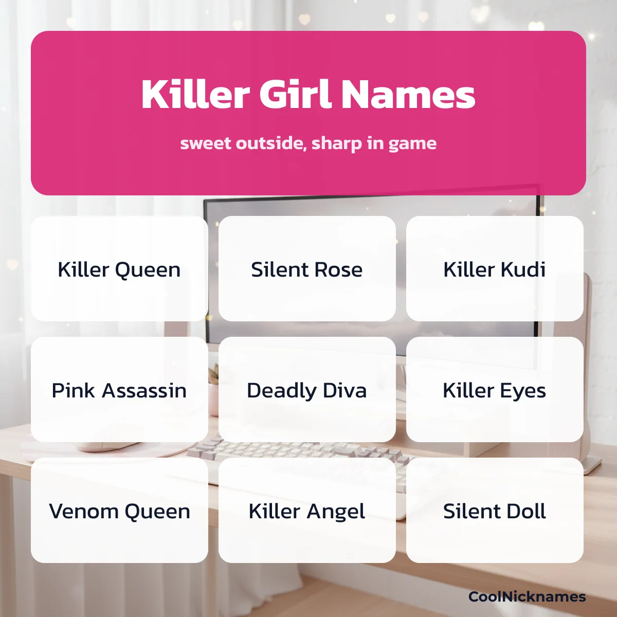 Killer girl stylish names for gamers