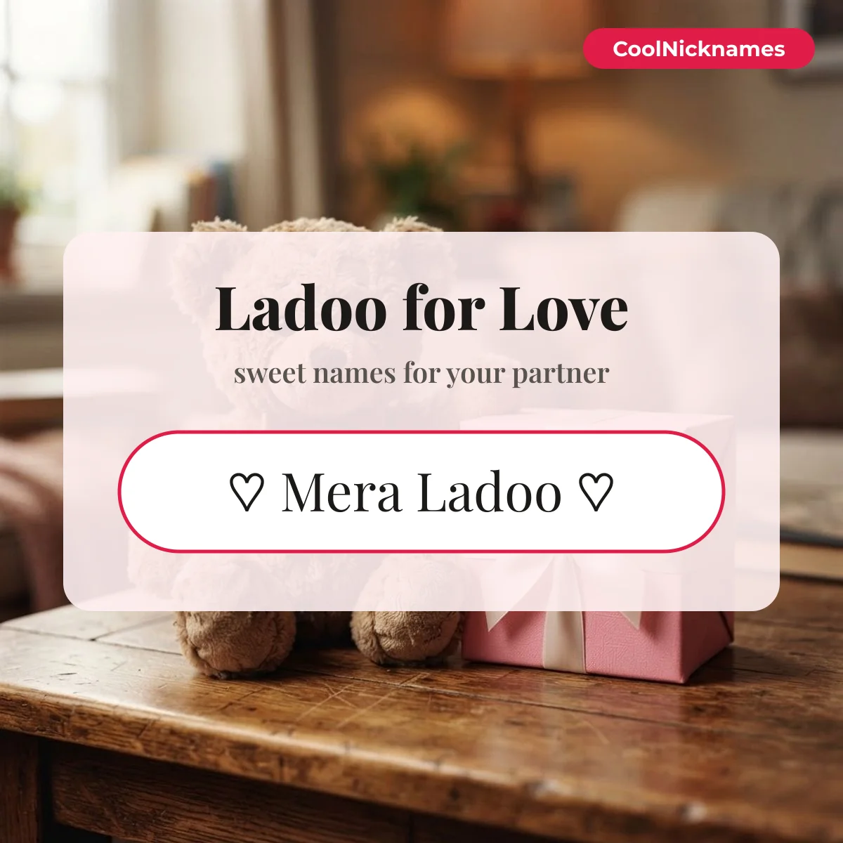 Romantic Ladoo names like Mera Ladoo and Ladoo Jaan