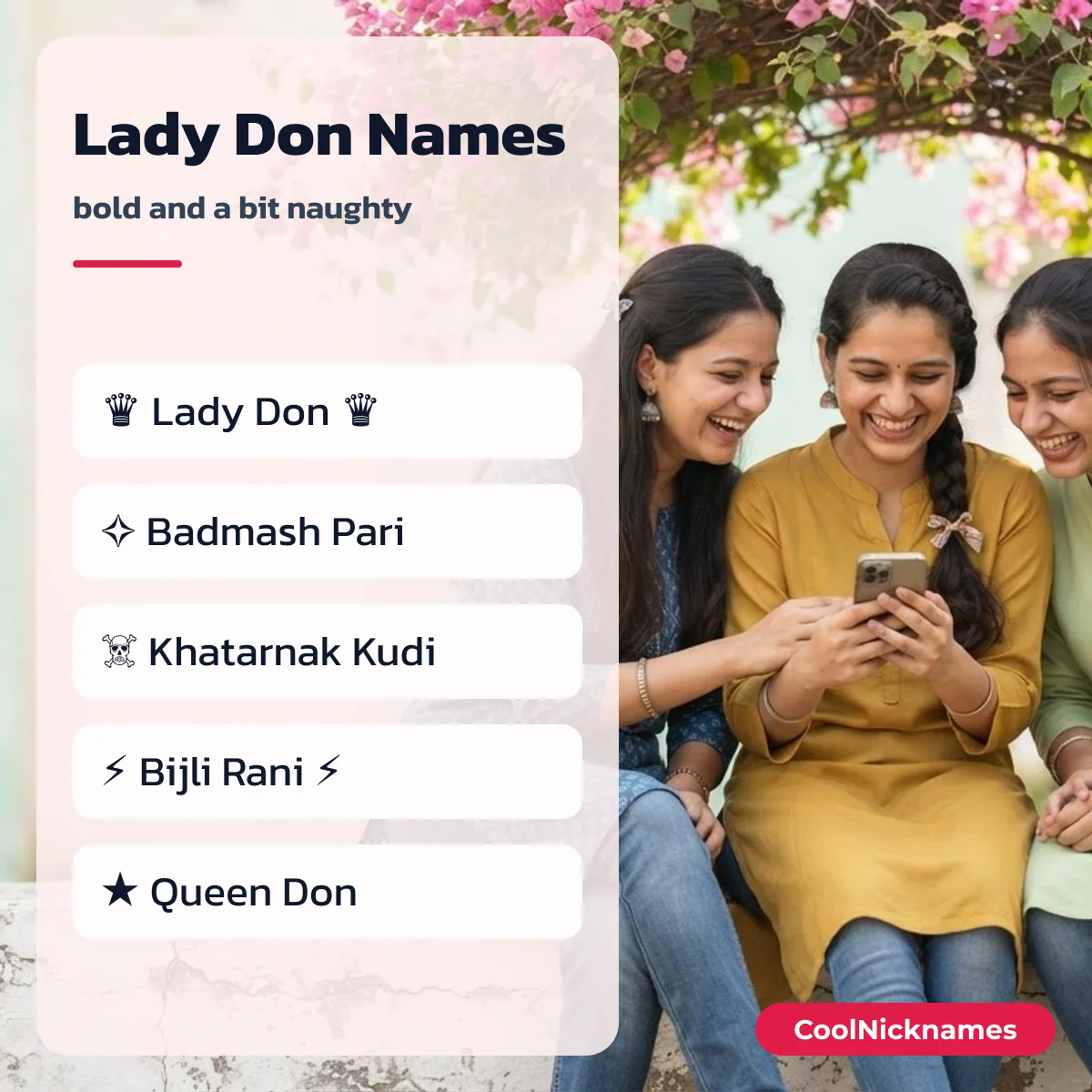 Lady don and badmash girl names to copy