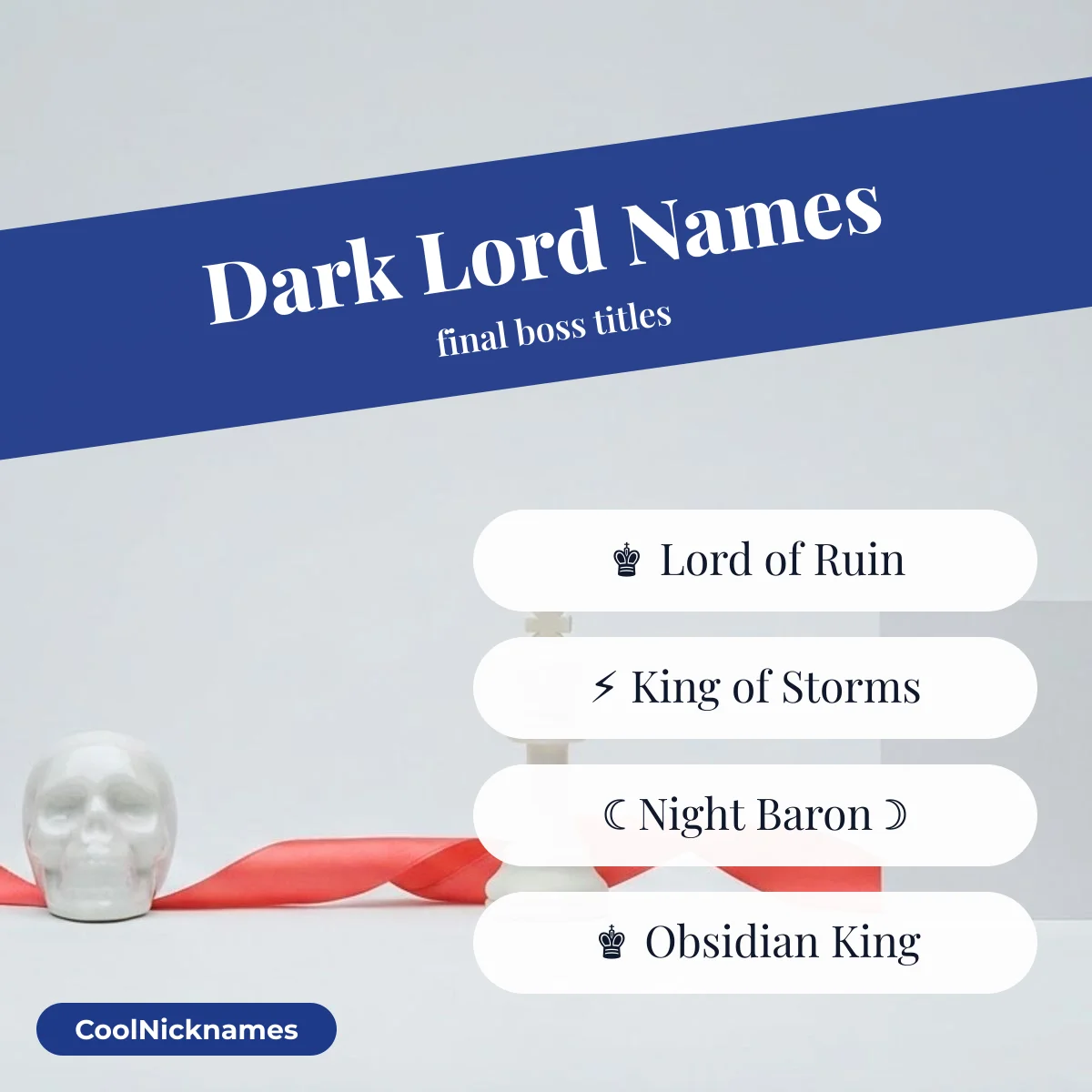 Royal and dark lord villain names